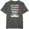 Play-Doh Squished Imagine Create Repeat Rainbow Stack Logo T-Shirt(Asphalt Grey)