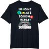 Play-Doh Squished Imagine Create Repeat Rainbow Stack Logo T-Shirt(Black)