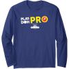 Play-Doh Squished Center Play-Doh Pro Bold Lightning Logo Long Sleeve T-Shirt(Navy Blue)