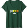 Play-Doh Squished Center Play-Doh Pro Bold Lightning Logo V-Neck T-Shirt(Dark Green)