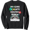 Play-Doh Squished Imagine Create Repeat Rainbow Stack Logo Sweatshirt(Black)