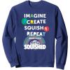 Play-Doh Squished Imagine Create Repeat Rainbow Stack Logo Sweatshirt(Navy Blue)