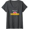 Play-Doh Squished Retro Classic Dough Logo V-Neck T-Shirt(Dark Heather Grey)
